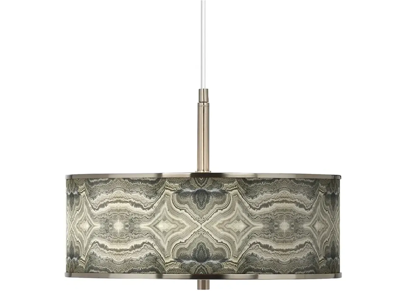 Sprouting Marble Giclee Glow 16" Wide Pendant Light