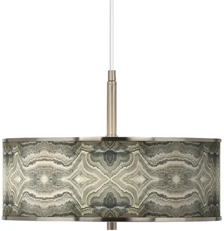 Sprouting Marble Giclee Glow 16" Wide Pendant Light