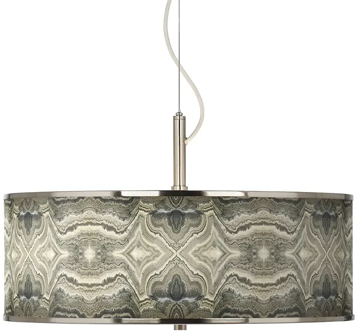 Sprouting Marble Giclee Glow 20" Wide Pendant Light