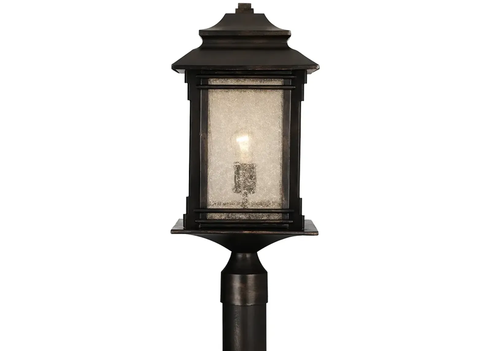 Franklin Iron Hickory Point 21 1/2" High Bronze Outdoor Post Light