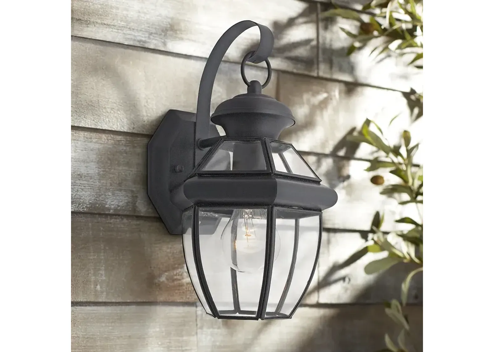 Quoizel Newbury 11 1/2" High Mystic Black Outdoor Wall Light