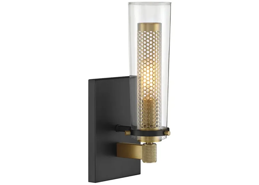 Minka-Lavery Emmerham 1-Light Black and Soft Brass Wall Sconce