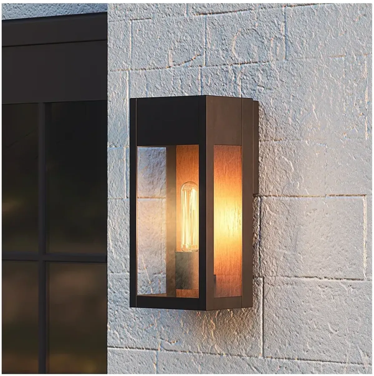 Quoizel Maren 13" High Matte Black Outdoor Wall Light