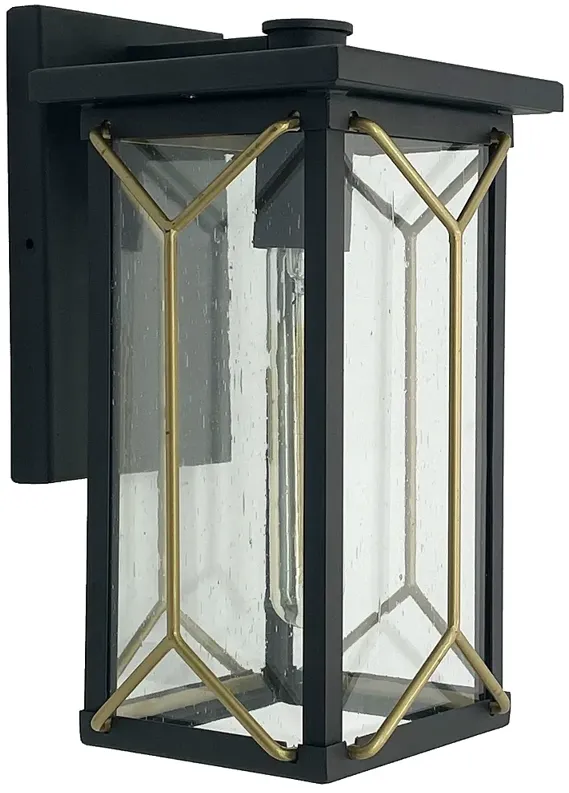 Minka-Lavery Hillside Manor 1-Light Coal and Gold Outdoor Wall Mount