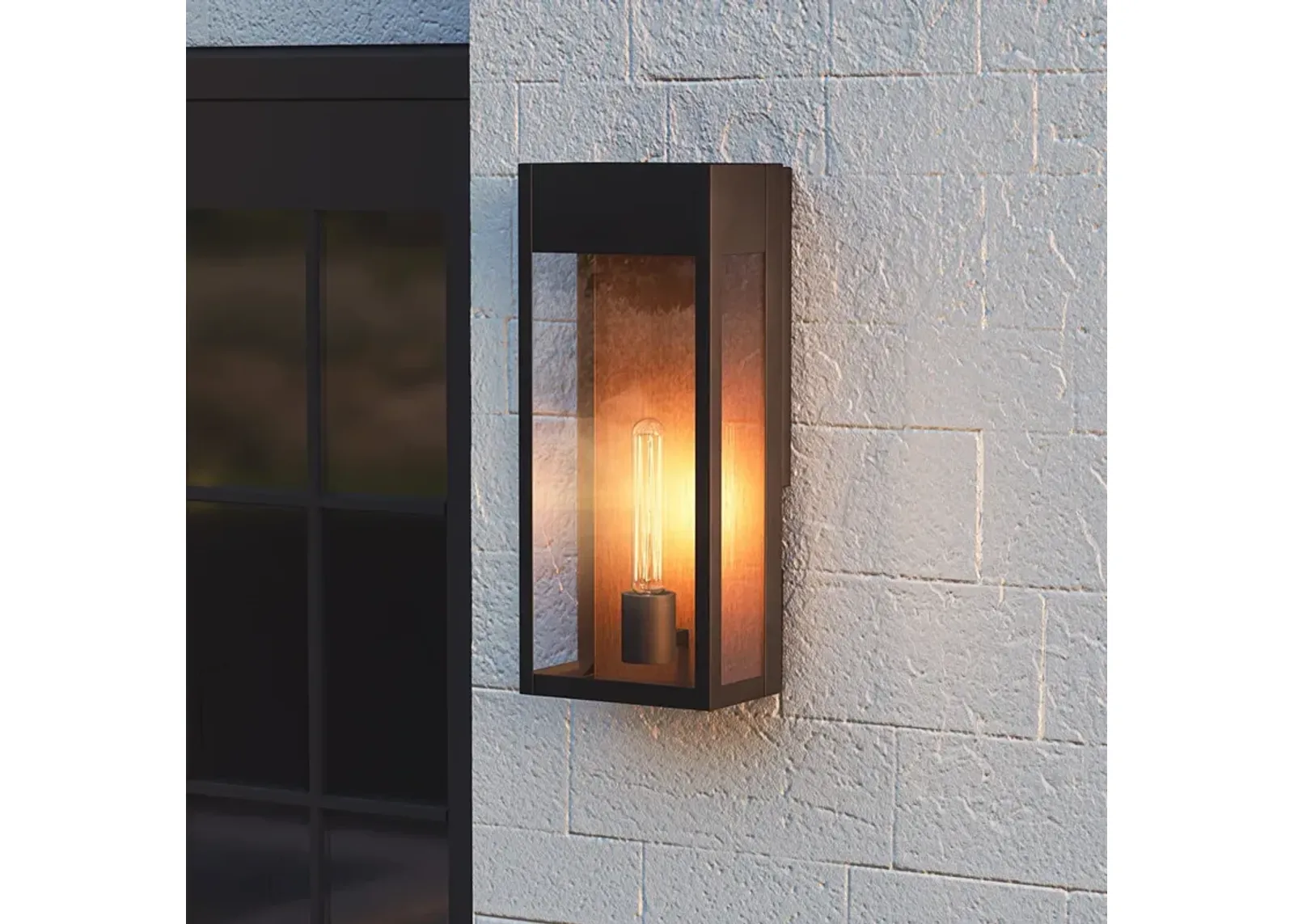 Quoizel Maren 18" High Matte Black Modern Outdoor Wall Light