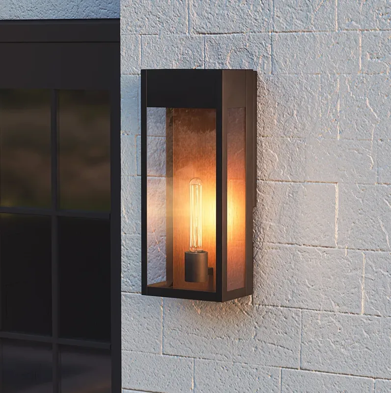 Quoizel Maren 18" High Matte Black Modern Outdoor Wall Light