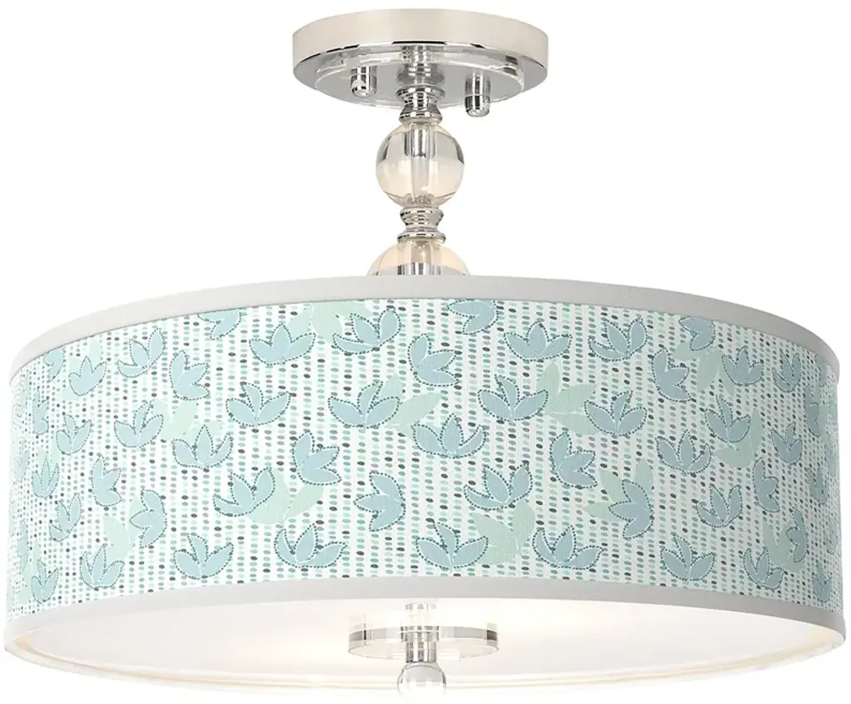 Giclee Gallery Spring Giclee 16" Wide Semi-Flush Ceiling Light