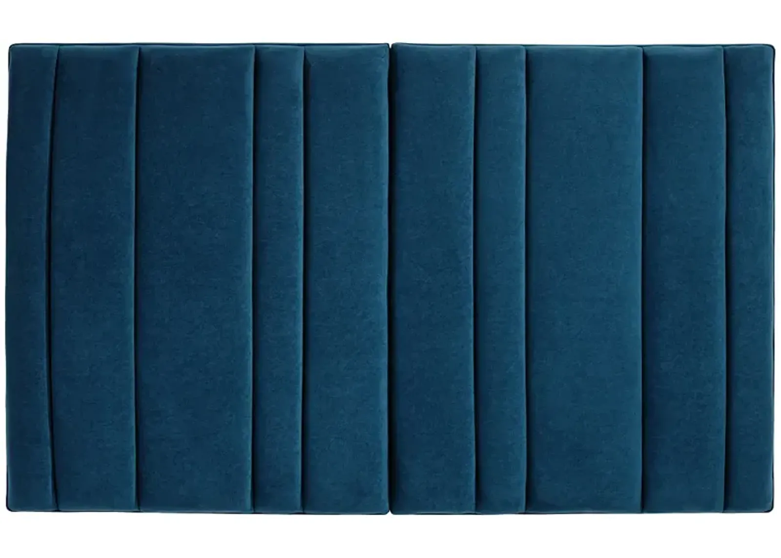 Cadence Channel Tufted Blue Velvet Queen Hanging Headboard