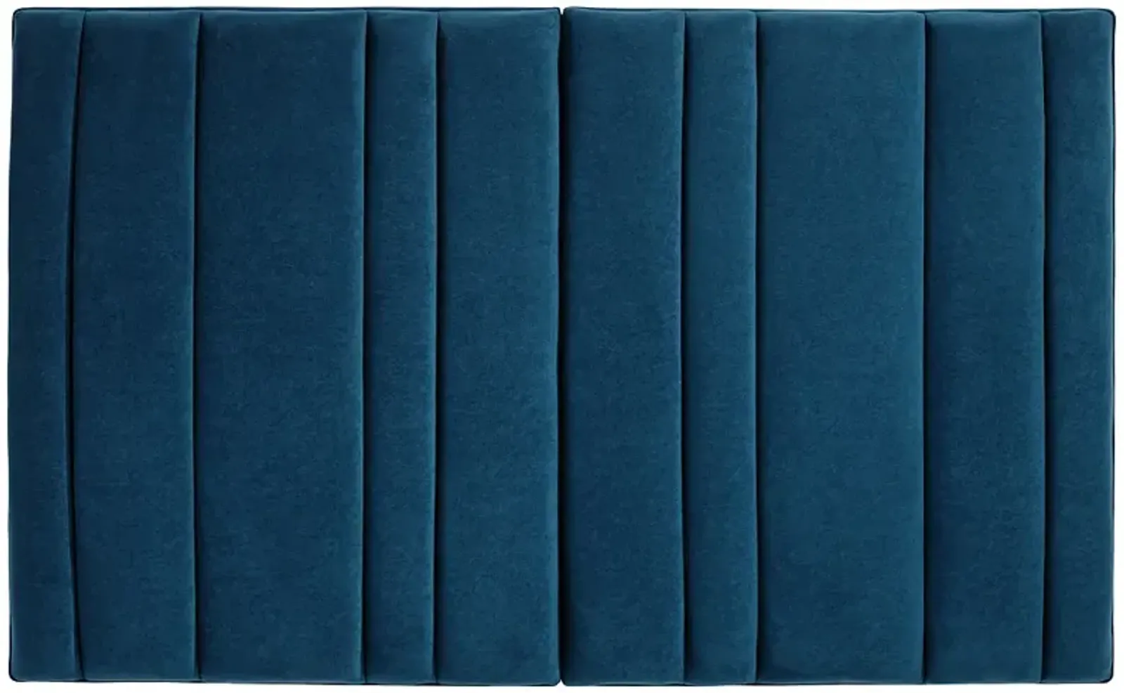 Cadence Channel Tufted Blue Velvet Queen Hanging Headboard