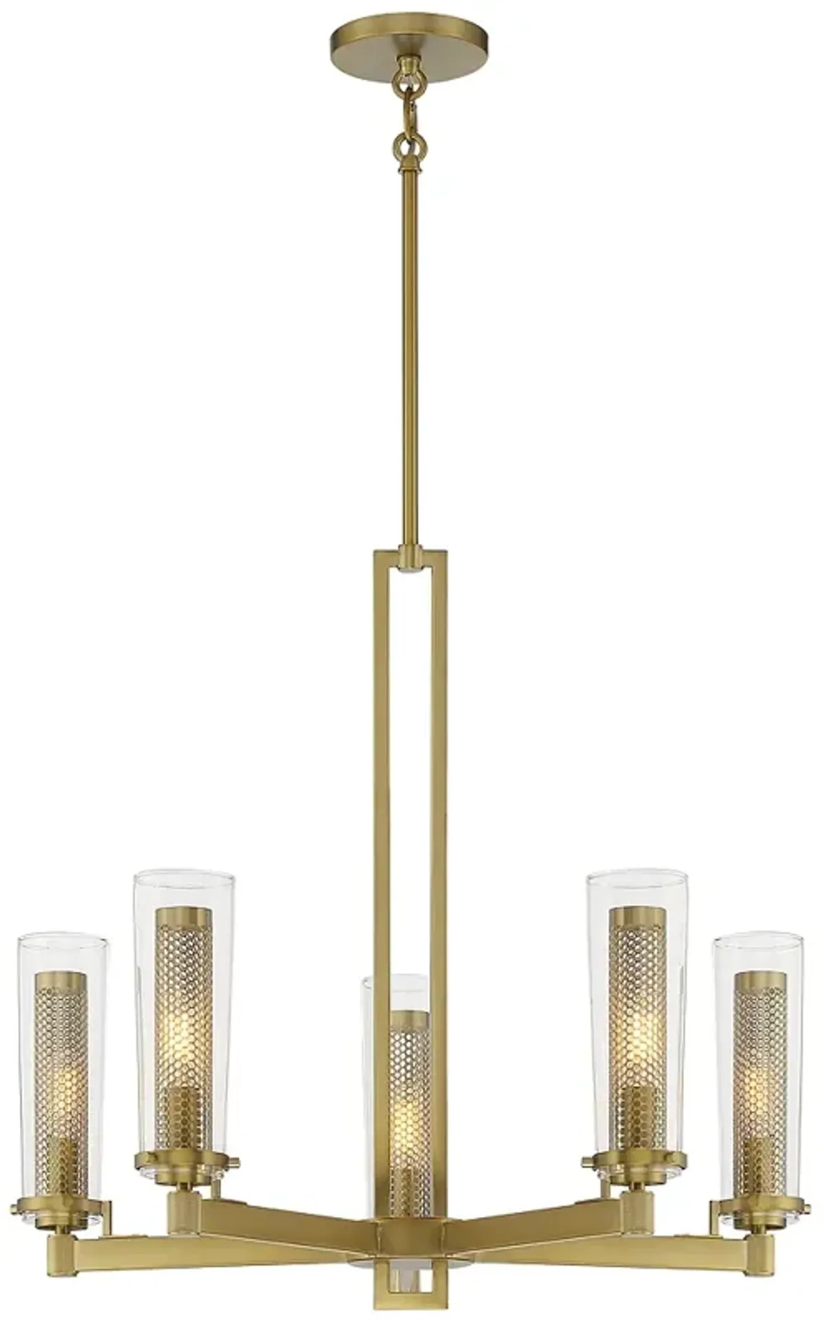 Emmerham 26" Wide Soft Brass 5-Light Chandelier