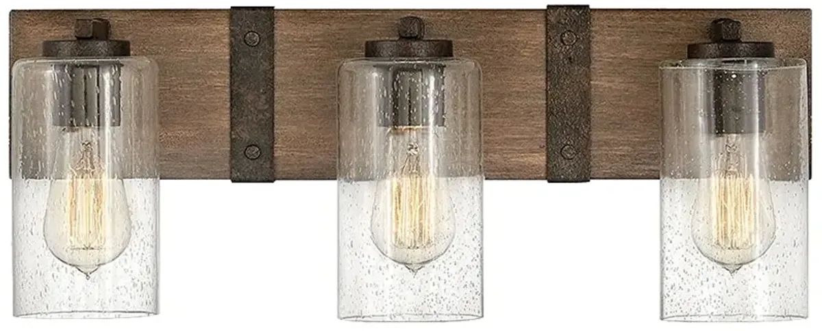 Hinkley Lighting Sawyer 22" Wide 3-Light Rustic Sequoia Bath Light