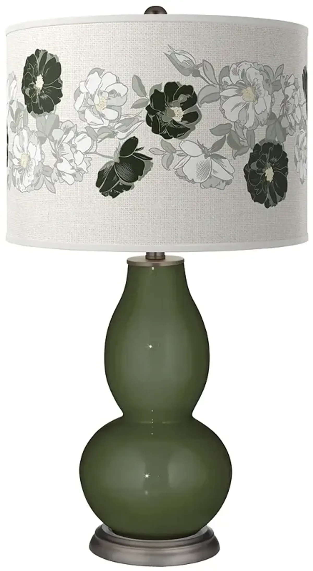 Secret Garden Rose Bouquet Double Gourd Table Lamp