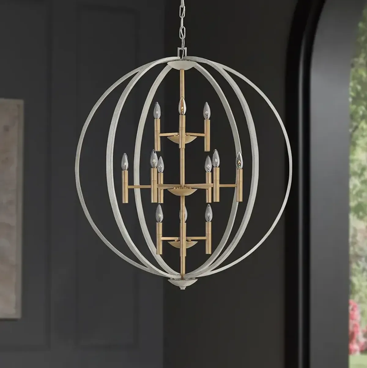 Hinkley Euclid 36" Wide Cement Gray 12-Light Chandelier