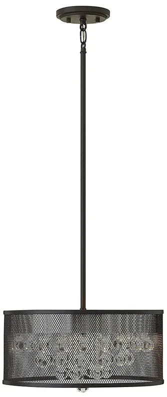 Fredrick Ramond Fiona 15" Wide Black Modern Foyer Pendant