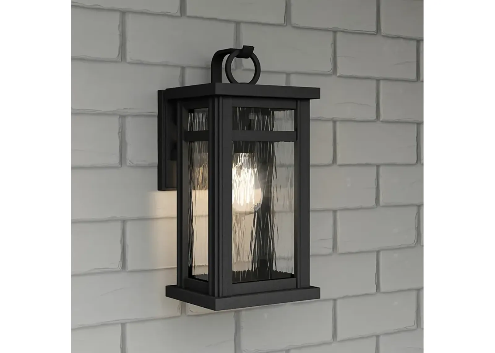 Quoizel Moira 15 3/4" High Earth Black Outdoor Wall Light