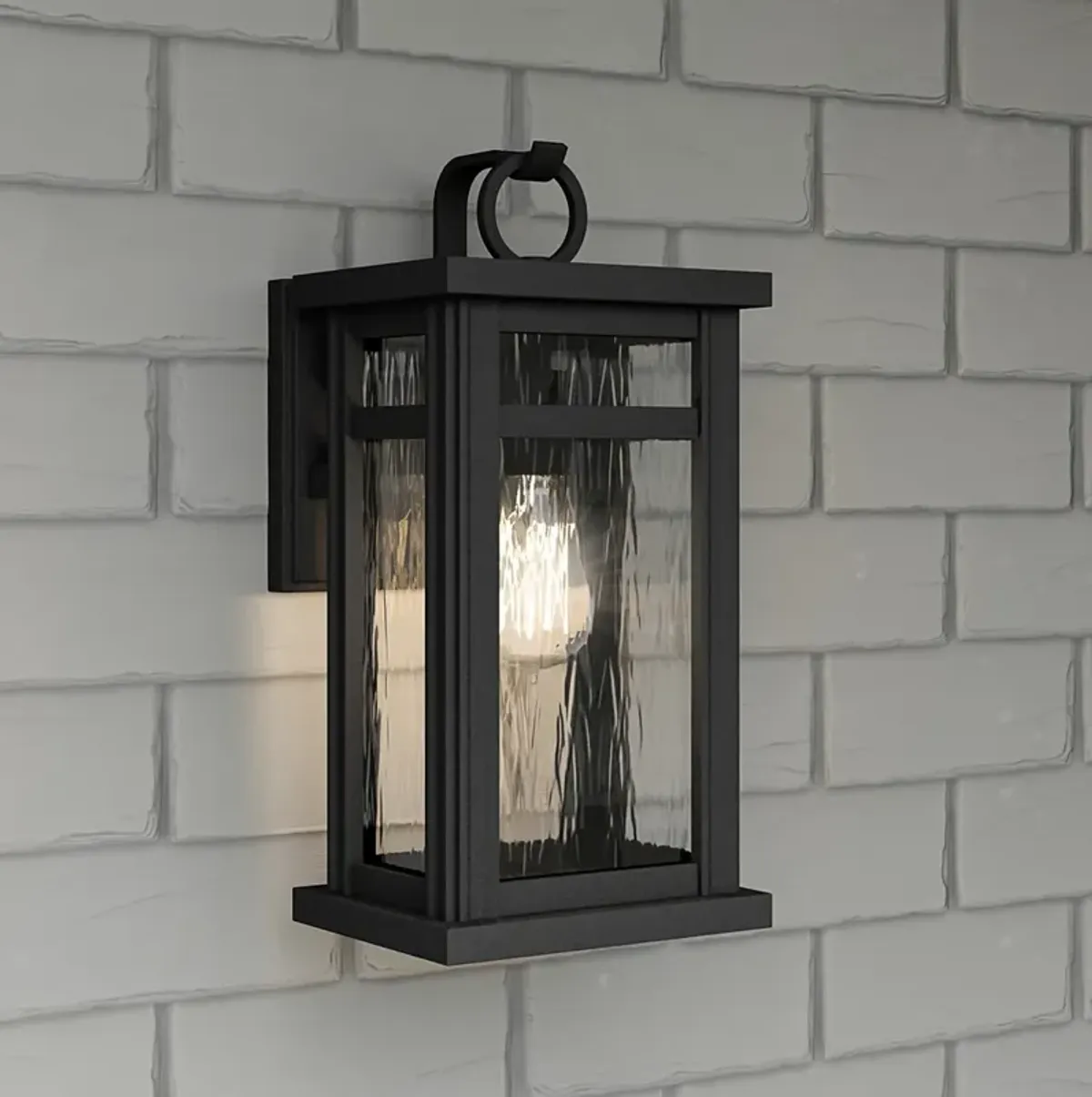 Quoizel Moira 15 3/4" High Earth Black Outdoor Wall Light