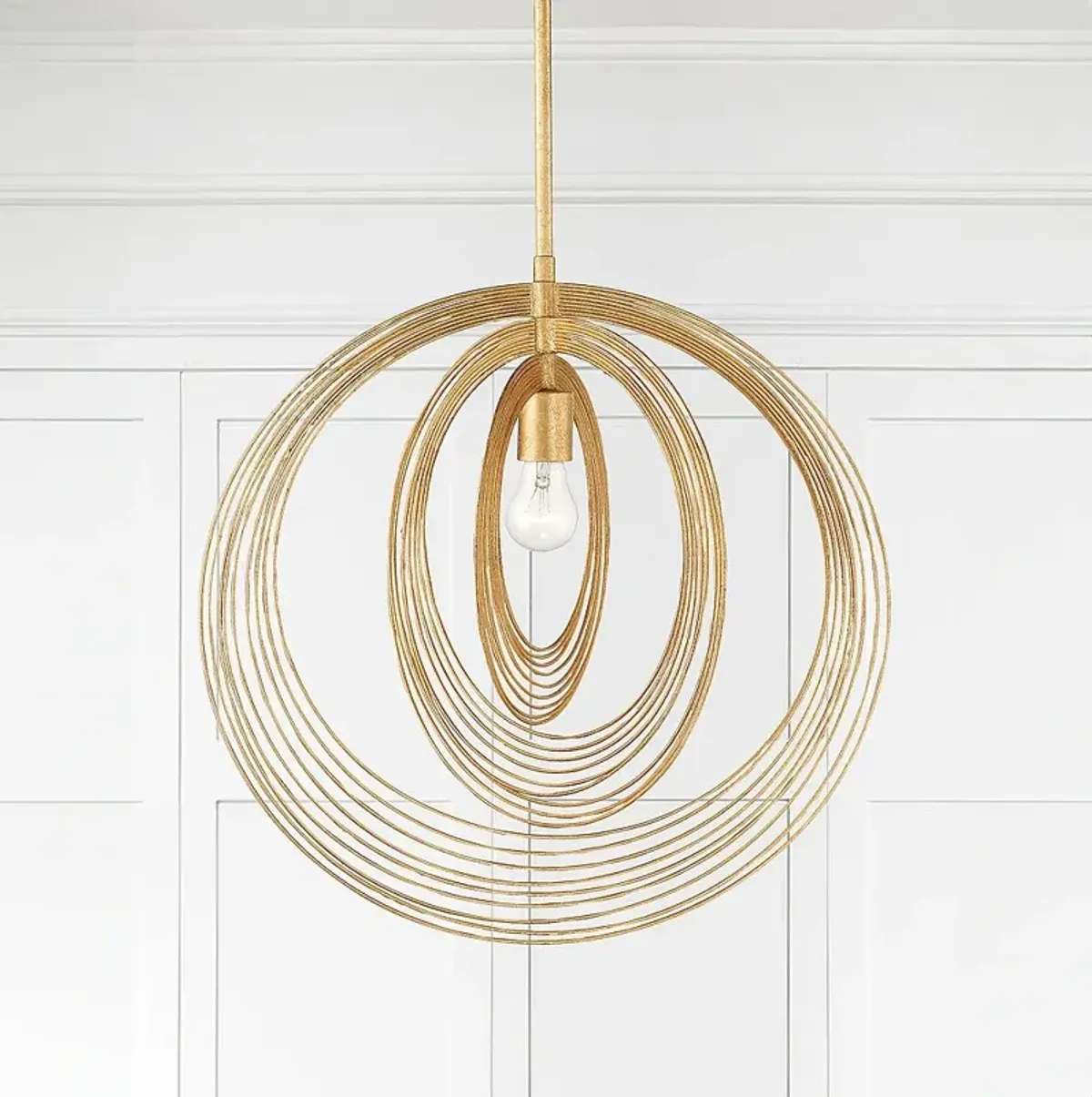 Crystorama Doral 20" Wide Renaissance Gold Pendant Light