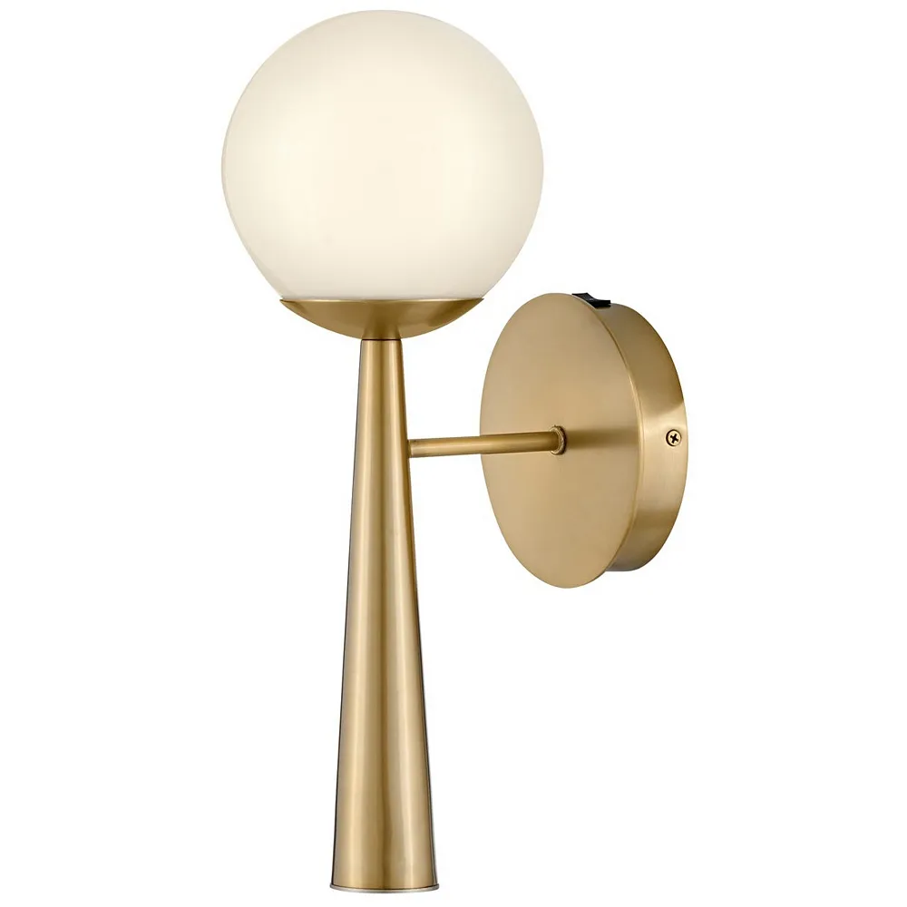 LARK IZZY Medium Single Light Sconce Lacquered Brass