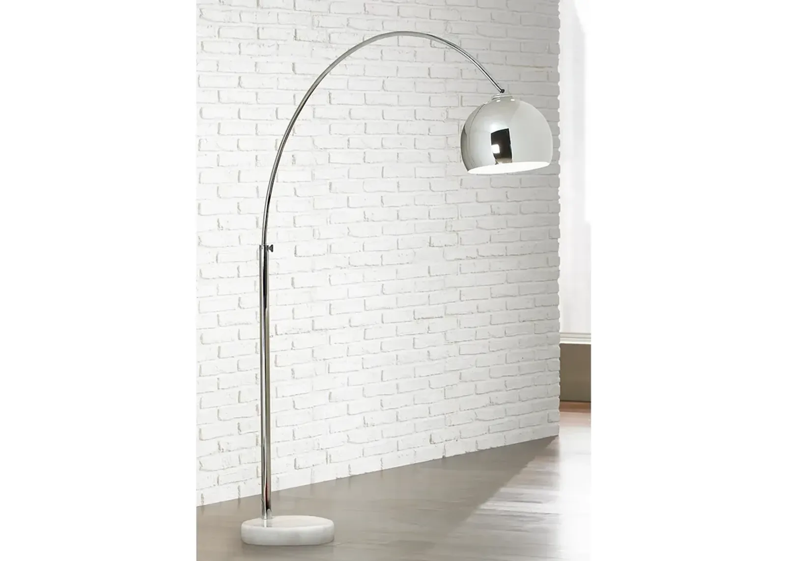 George Kovacs 82" Polished Chrome Modern Arc Floor Lamp