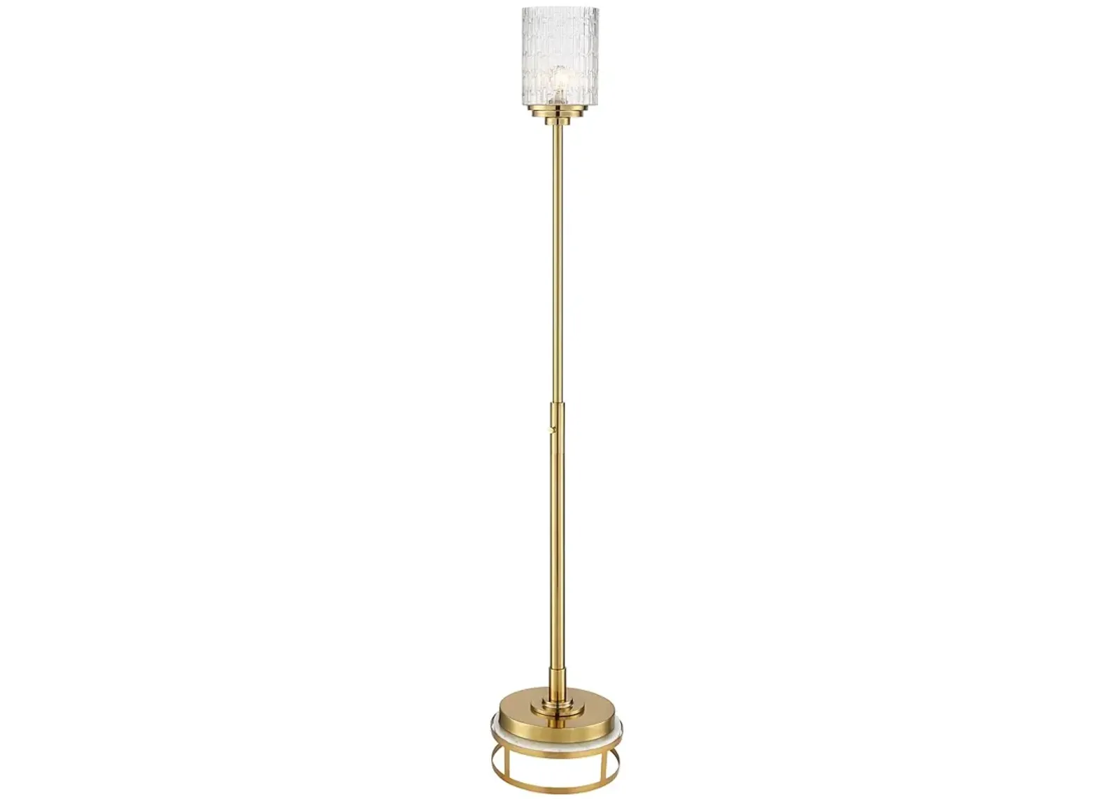 Possini Euro Kinsey 78" Modern Brass Torchiere Floor Lamp with Riser