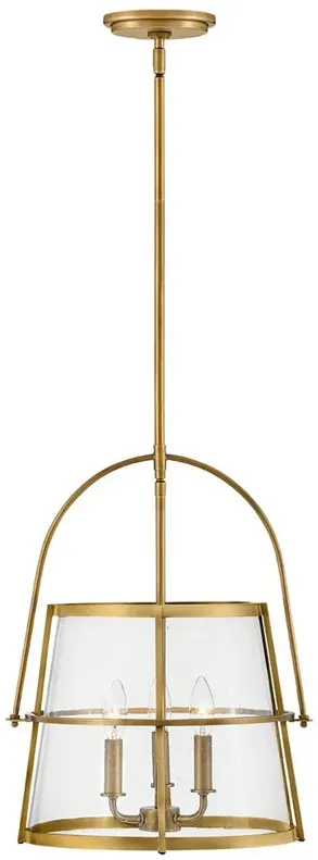 Hinkley Tournon 15" Wide Heritage Brass 4-Light Pendant