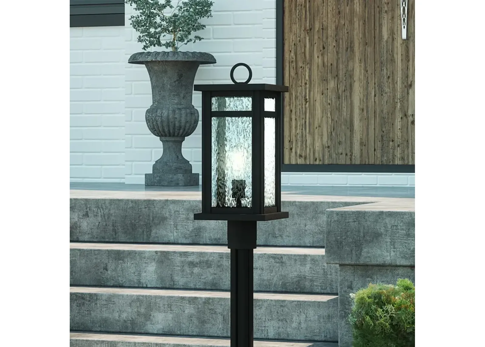 Quoizel Moira 20 1/2" Earth Black Outdoor Post Mount Light