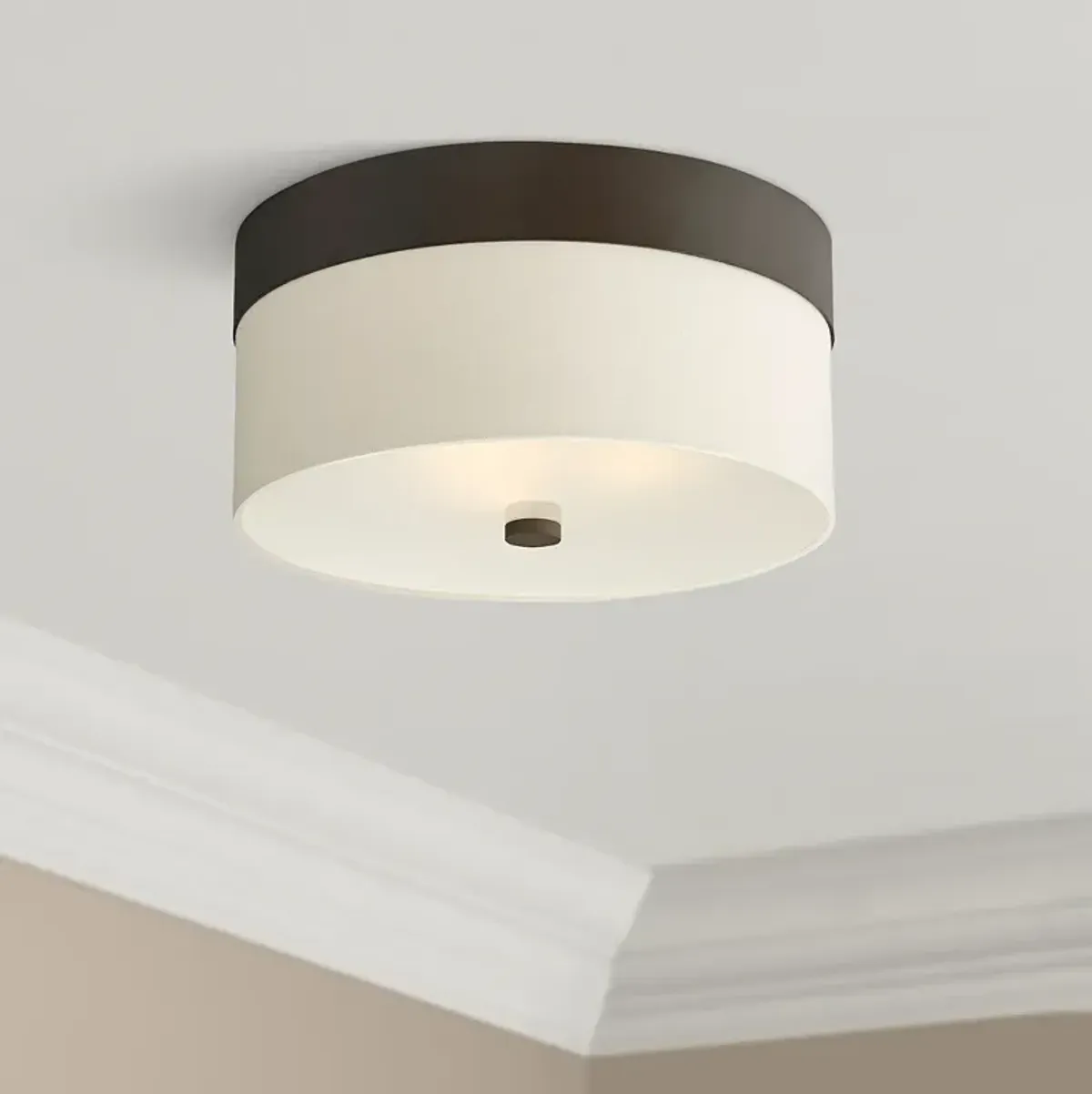 Crystorama Grayson 16" Wide Dark Bronze Ceiling Light