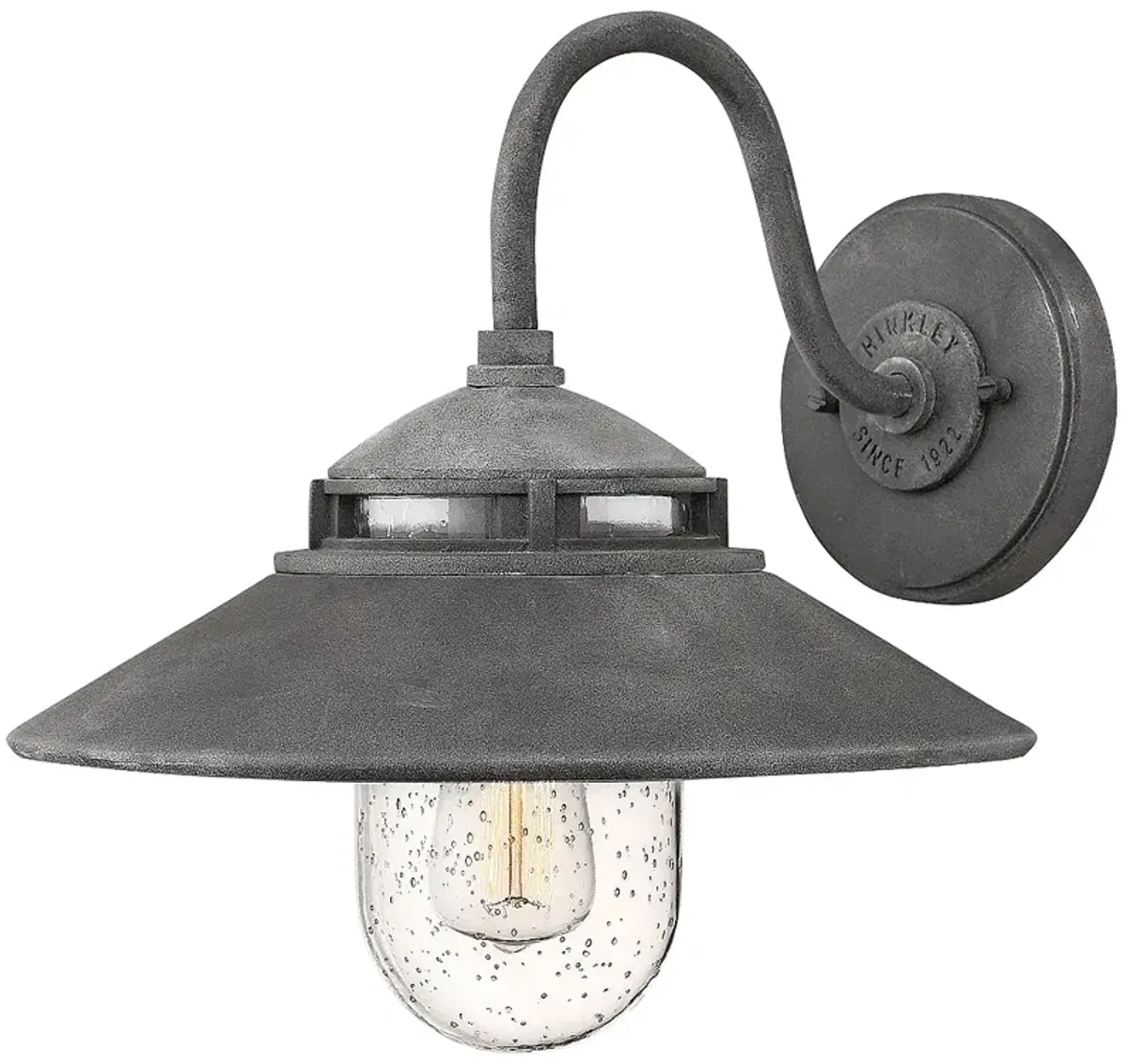 Hinkley Atwell 11 3/4" High Aged Zinc Outdoor Wall Light