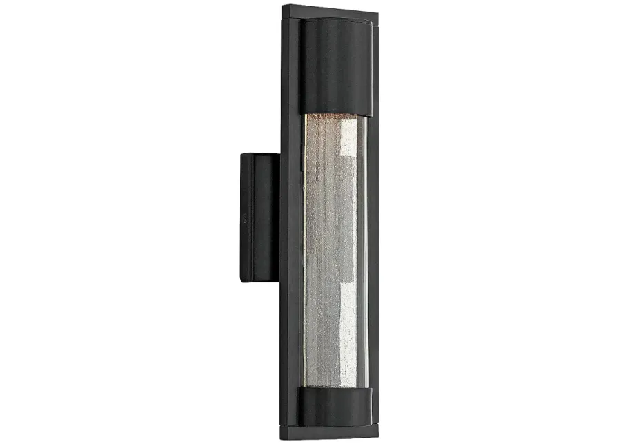 Hinkley Mist 15 1/2" High Satin Black Outdoor Wall Light