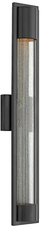 Hinkley Mist 28 1/2" High Satin Black Outdoor Wall Light