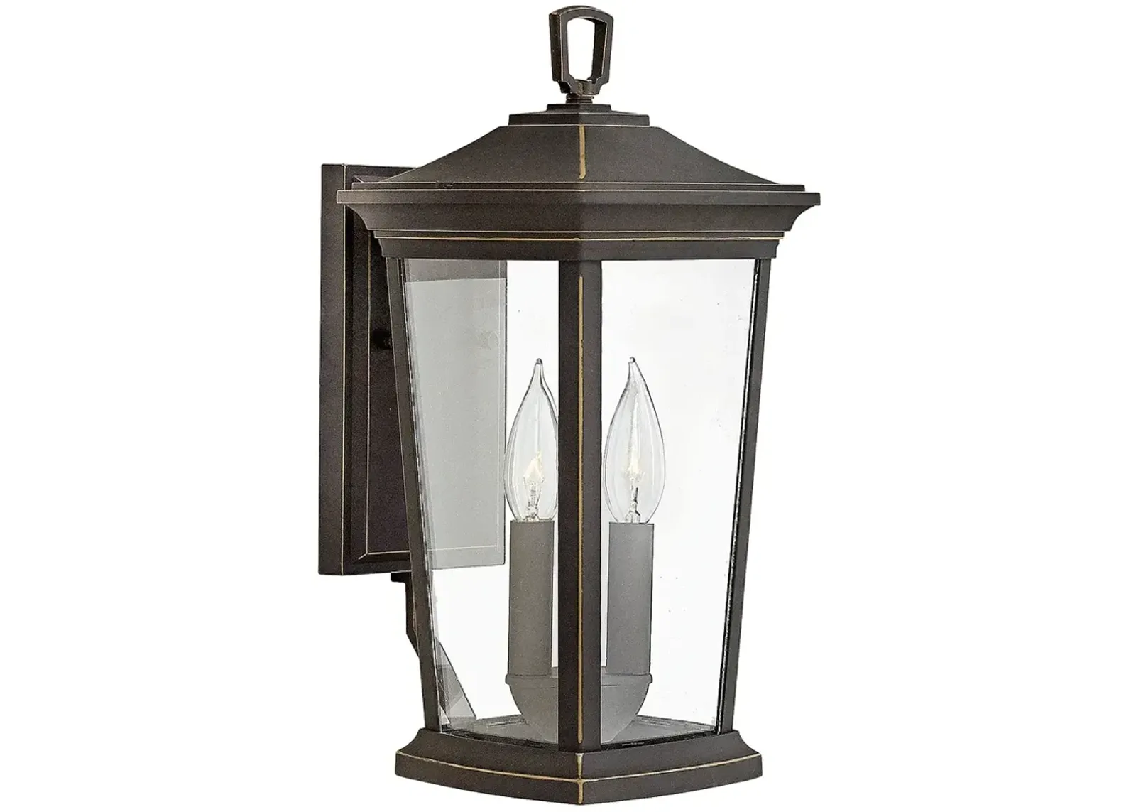 Bromley 15 1/4" High Clear Glass Oil Rubbed Bronze Outdoor Wall Light