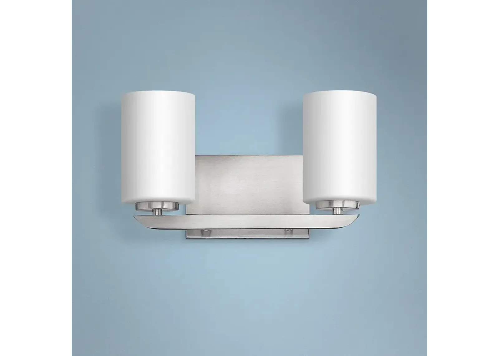 Hinkley Kyra 7 3/4" High Brushed Nickel Modern 2-Light Wall Sconce