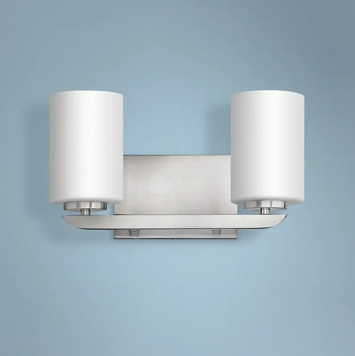 Hinkley Kyra 7 3/4" High Brushed Nickel Modern 2-Light Wall Sconce