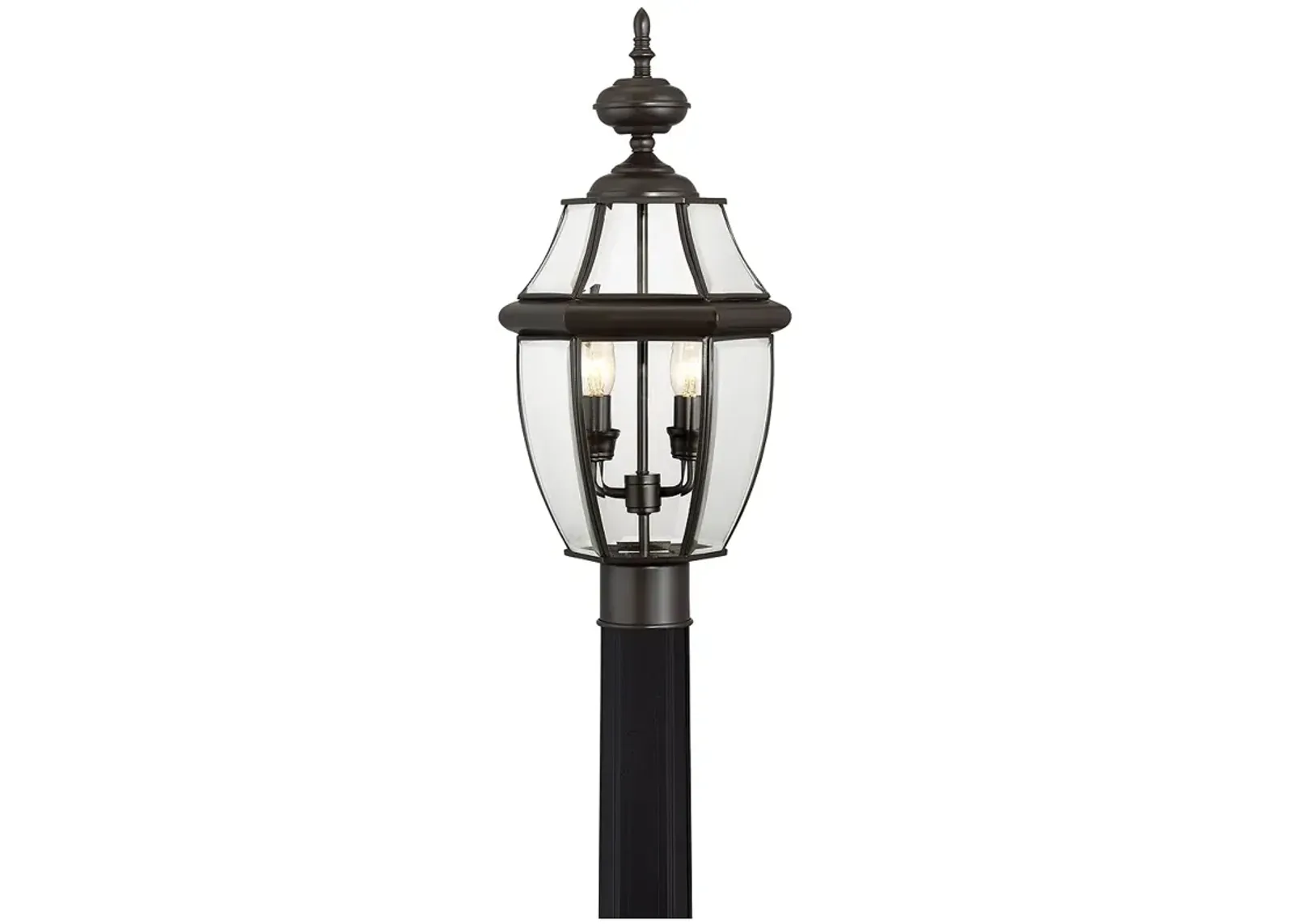 Newbury 21-in H Medici Bronze Outdoor Post Lantern