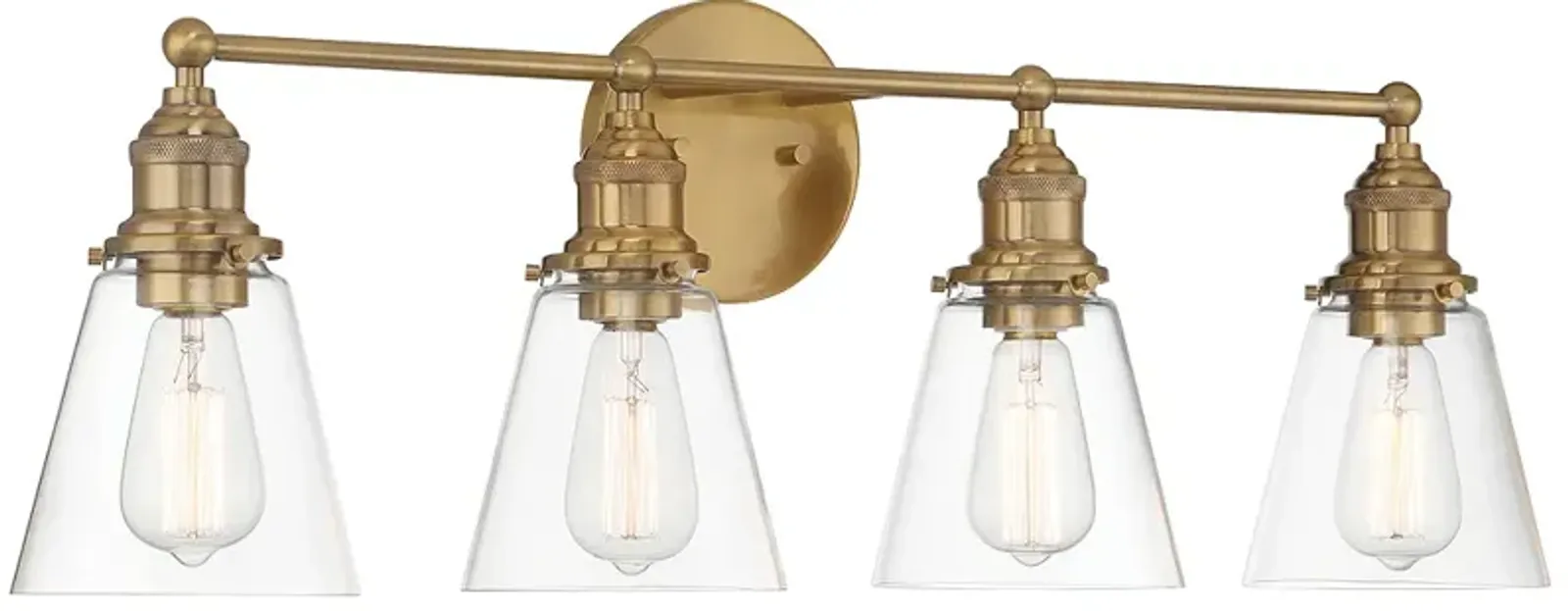 Minka Lavery Barwell 4-Light 33-in Aged Brass Vanity Light