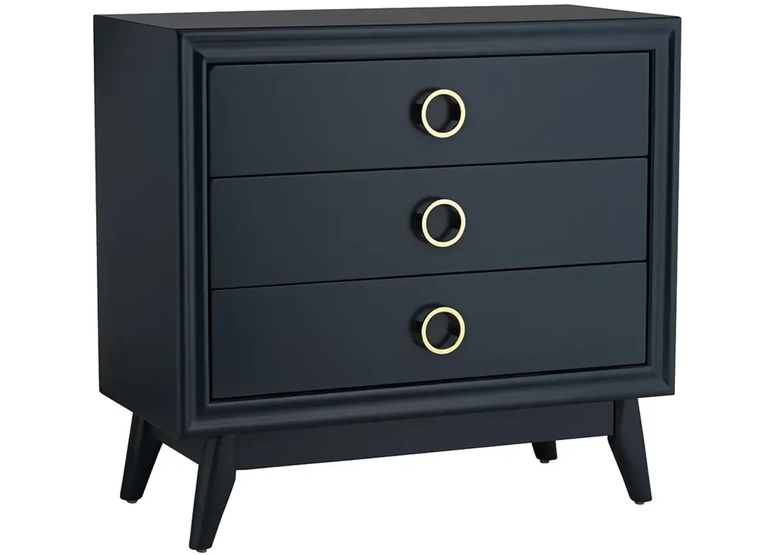 Crestview Collection Oslo 32"W Blue 3-Drawer Accent Chest