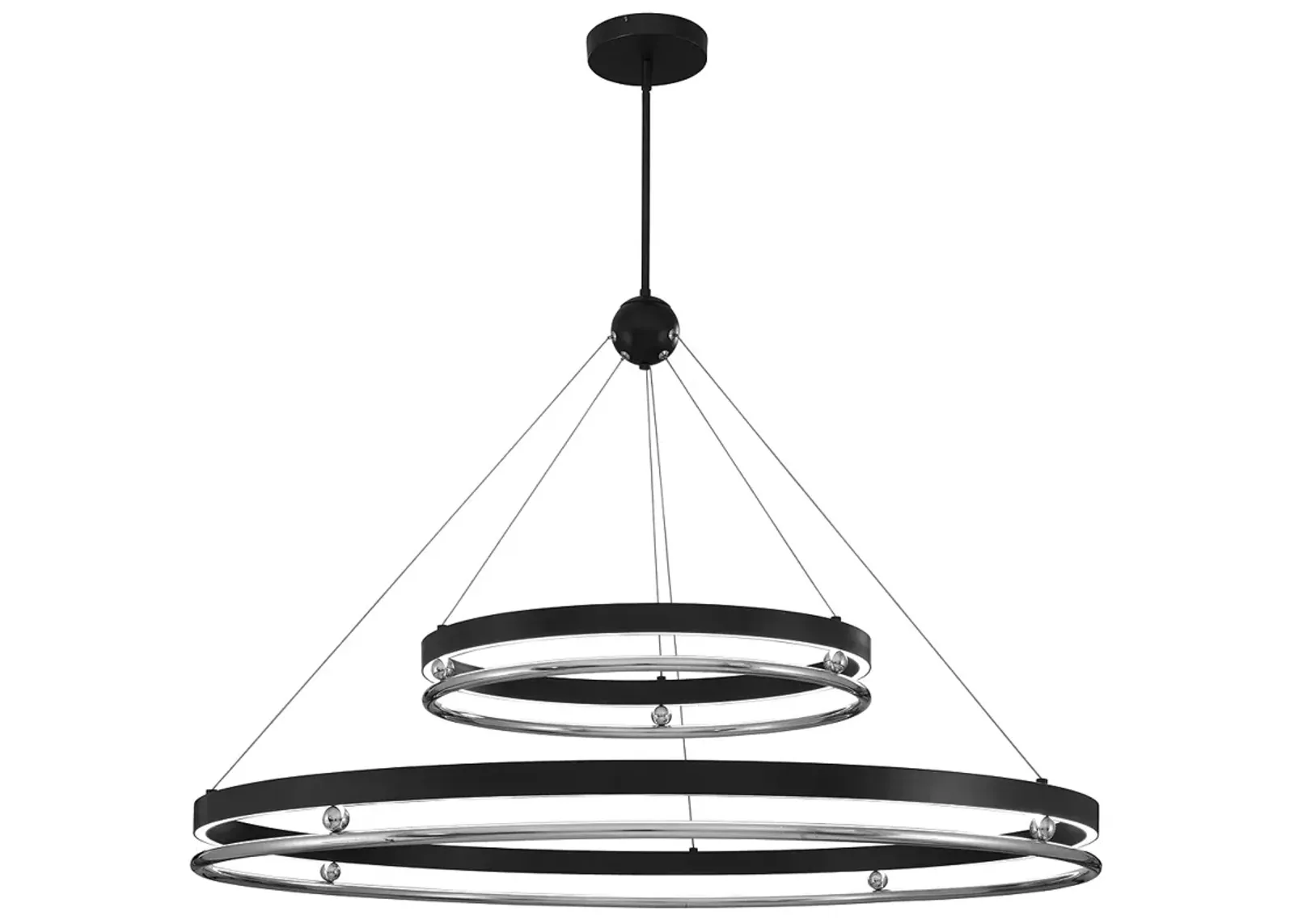 Metropolitan Grande Illusion 48.5-inch LED Coal and Nickel Pendant