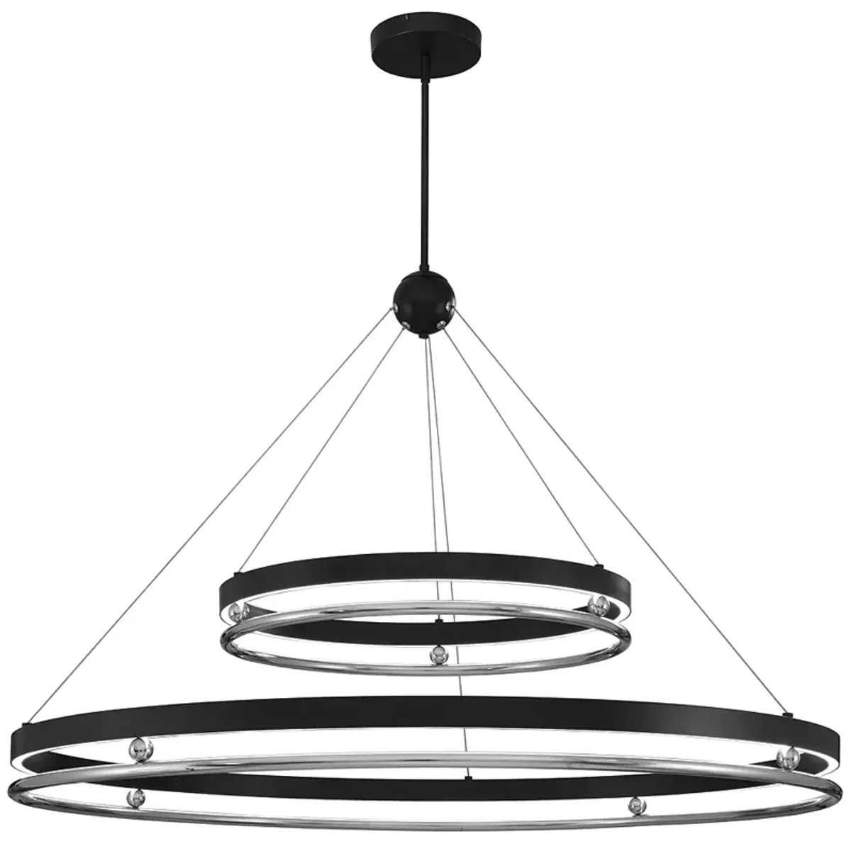 Metropolitan Grande Illusion 48.5-inch LED Coal and Nickel Pendant