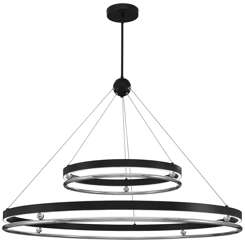 Metropolitan Grande Illusion 48.5-inch LED Coal and Nickel Pendant