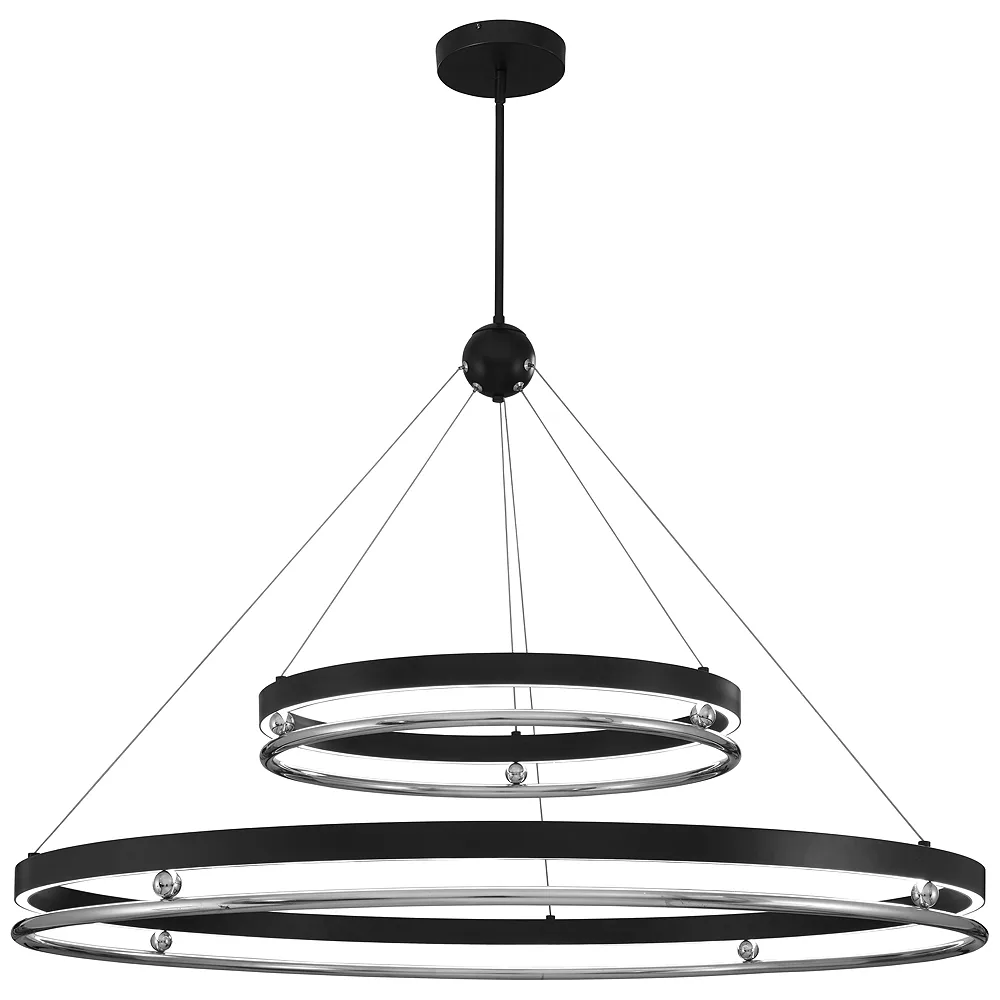 Metropolitan Grande Illusion 48.5-inch LED Coal and Nickel Pendant