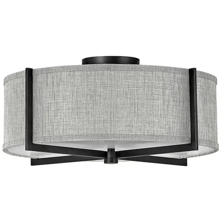 Axis 19 1/2" Wide Black Ceiling Light with Gray Shade
