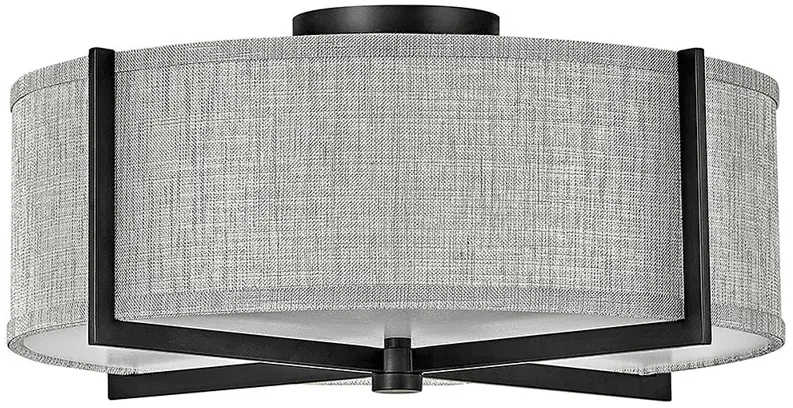 Axis 19 1/2" Wide Black Ceiling Light with Gray Shade