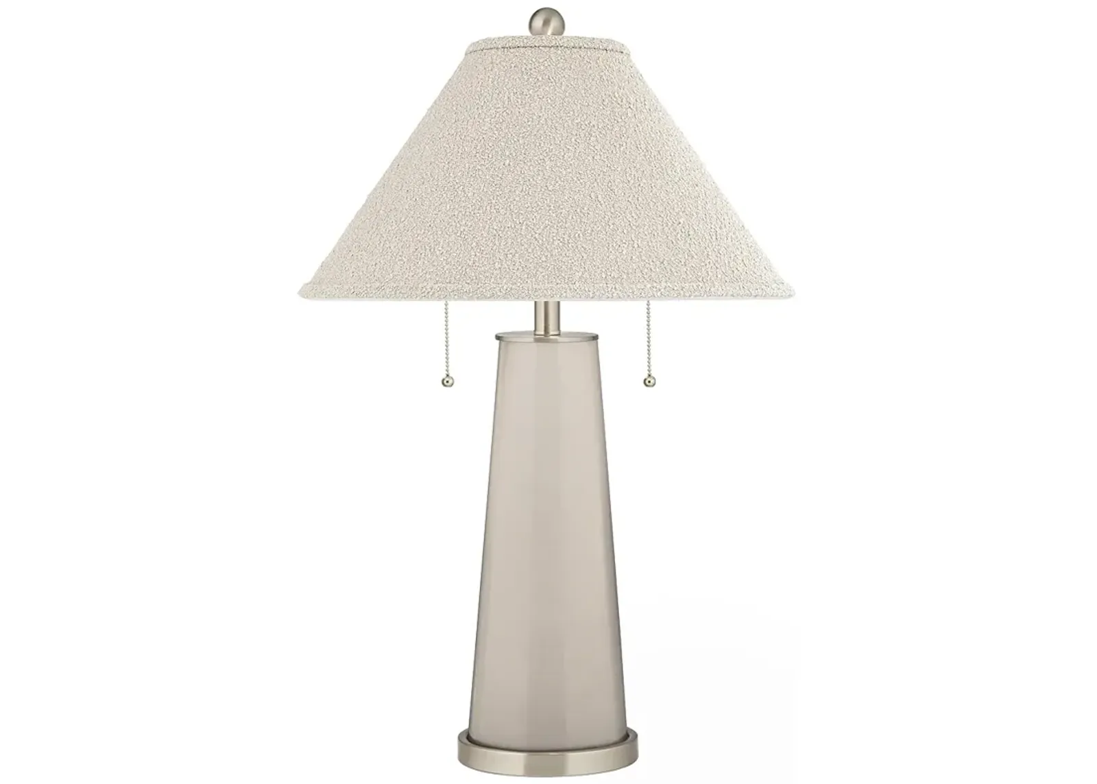 Possini Euro 28" High Gray Boucle Shade Alpaca Gray Table Lamp