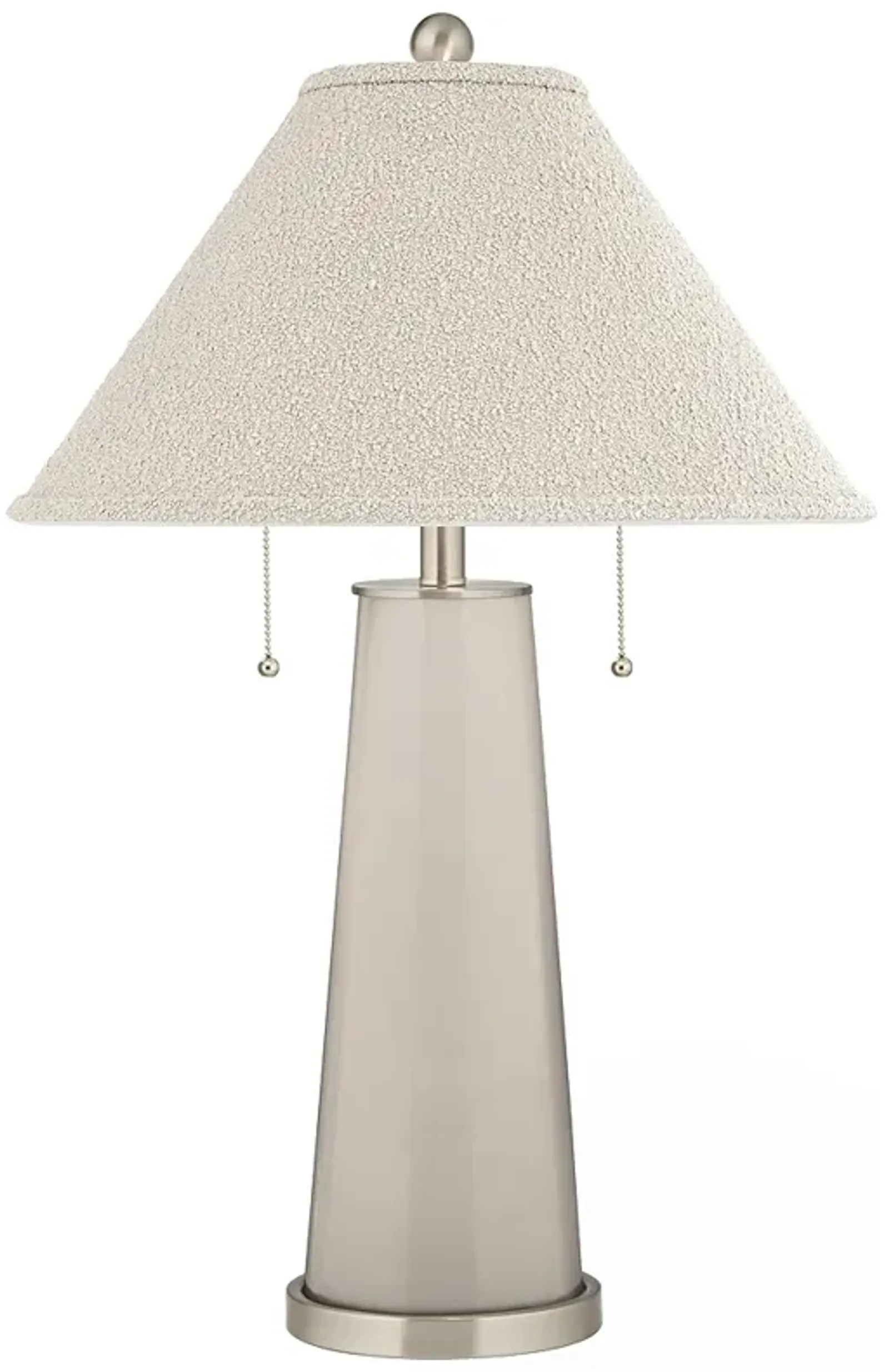 Possini Euro 28" High Gray Boucle Shade Alpaca Gray Table Lamp