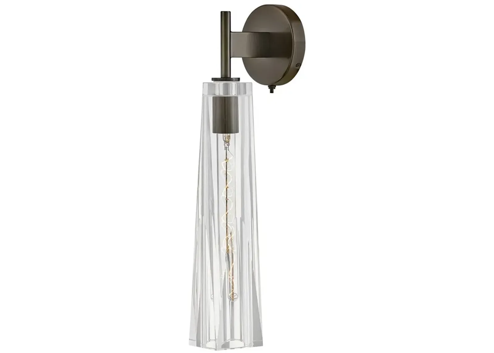 Hinkley - Sconce Cosette Single Light Sconce- Black Oxide with Clear glass