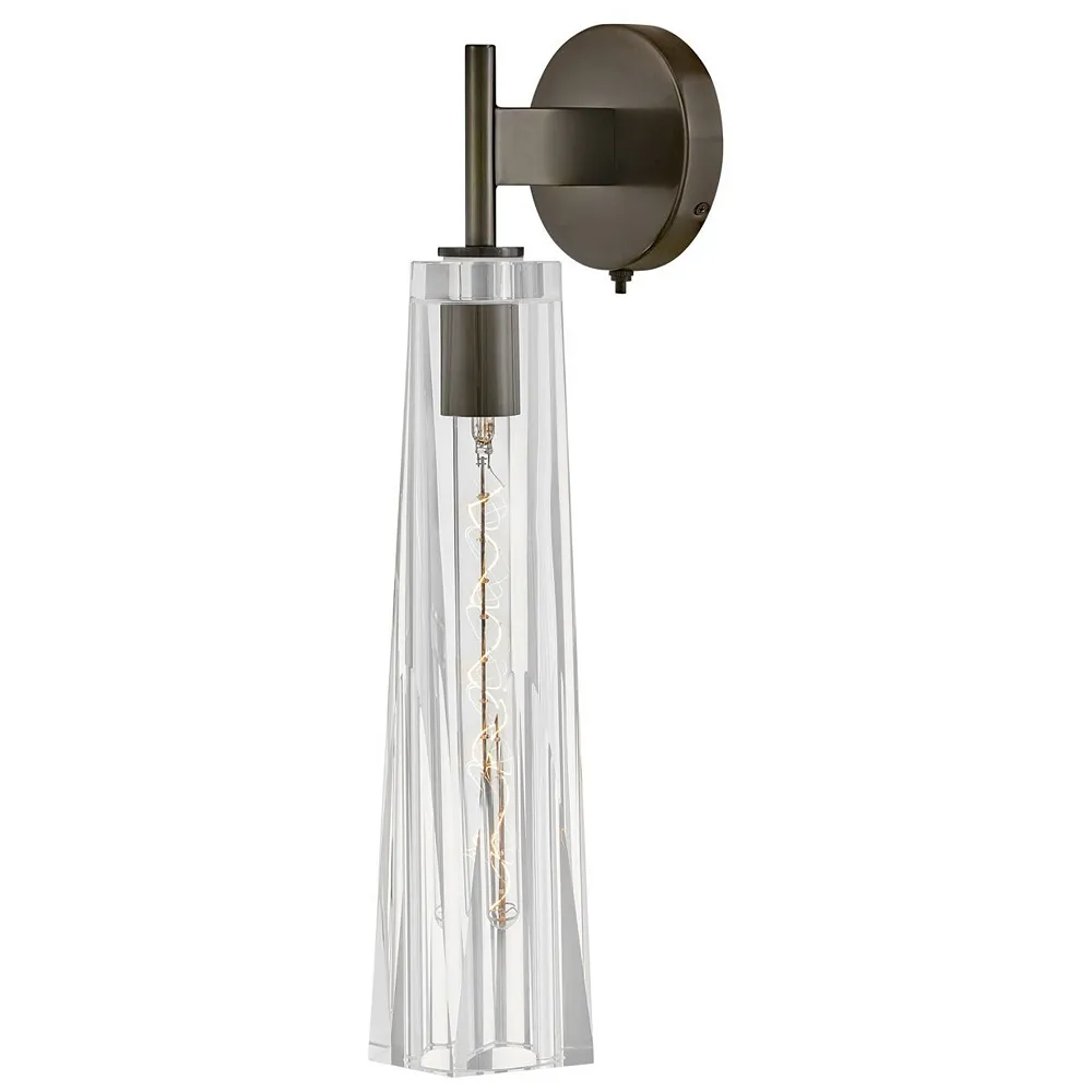 Hinkley - Sconce Cosette Single Light Sconce- Black Oxide with Clear glass