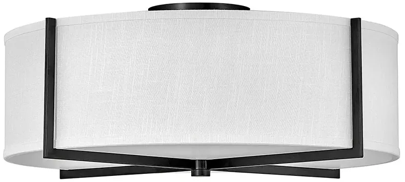 Axis 25 1/2" Wide Black Ceiling Light with Off-White Shade