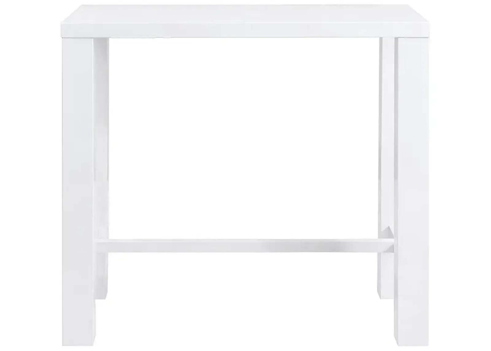 Abby 47" Wide Gloss White Bar Table