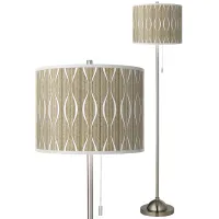 Swell Brushed Nickel Pull Chain Floor Lamp