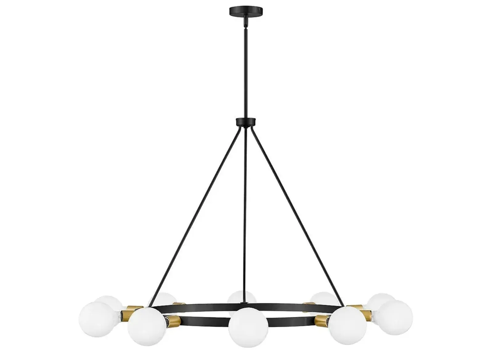 LARK ORLA Large Single Tier Chandelier Black